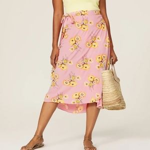 Madewell Floral Wrap Midi Skirt sz 12